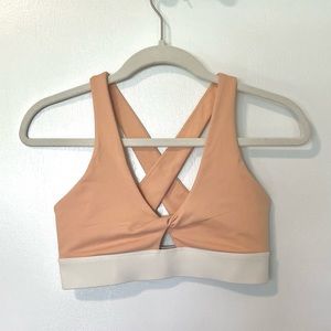 Fabletics Oasis Twist Sports Bra Pink